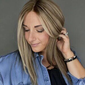 Uniwigs BREEZE Dusty Ash Brown Human Hair Toppper New